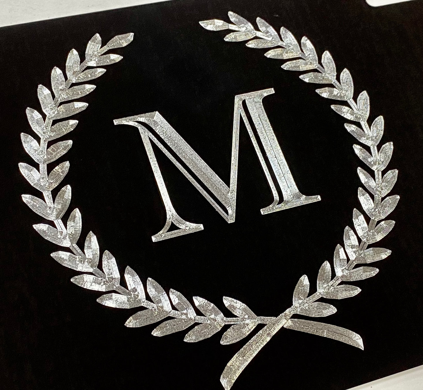 Custom Crest Letter Diamond Etched on Aluminum License Plate, Car Tag