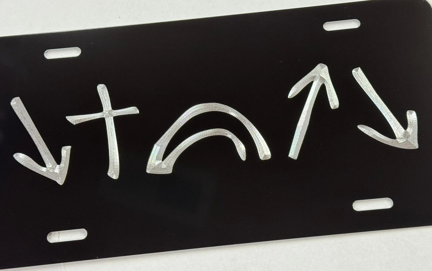 He Came He Died He Rose Christian Car Tag Diamond Etched Engraved License Plate