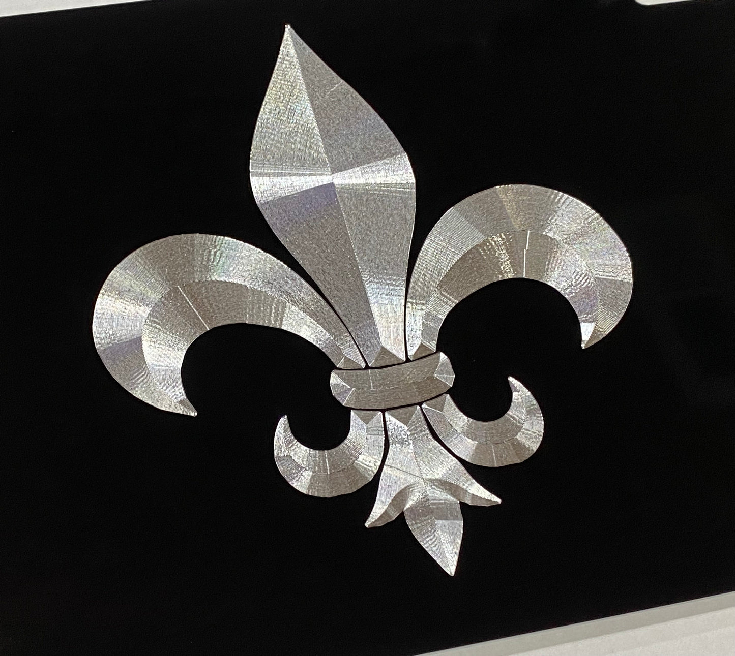 Engraved Fleur De Lis Symbol Car Tag