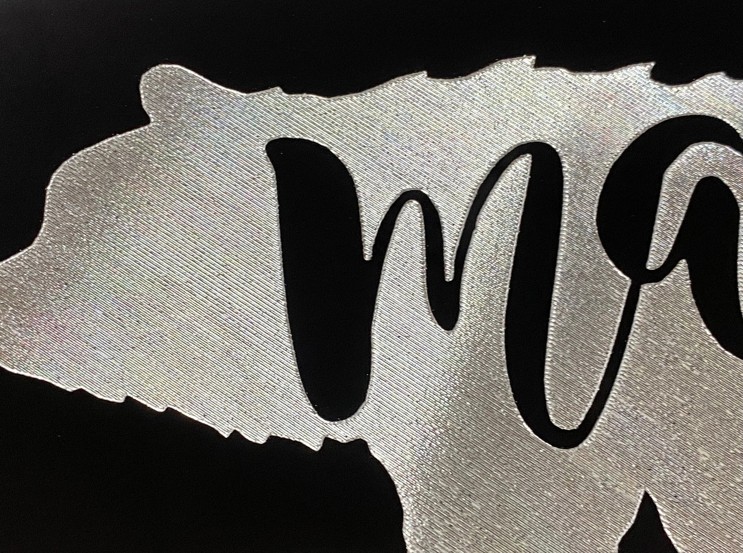 Silver Engraved Mama Bear Car Tag
