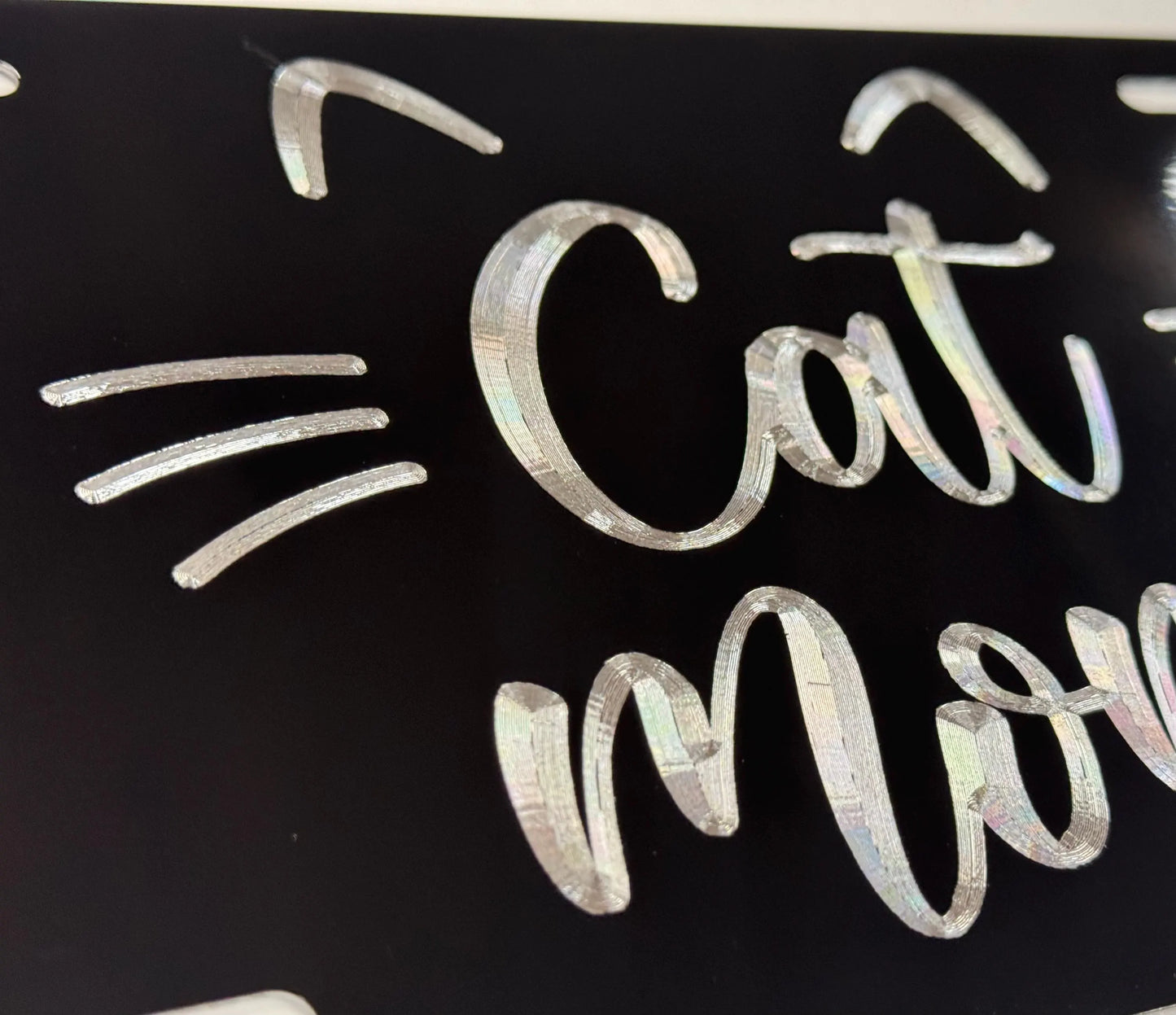 Cat Mom Whiskers Car Tag