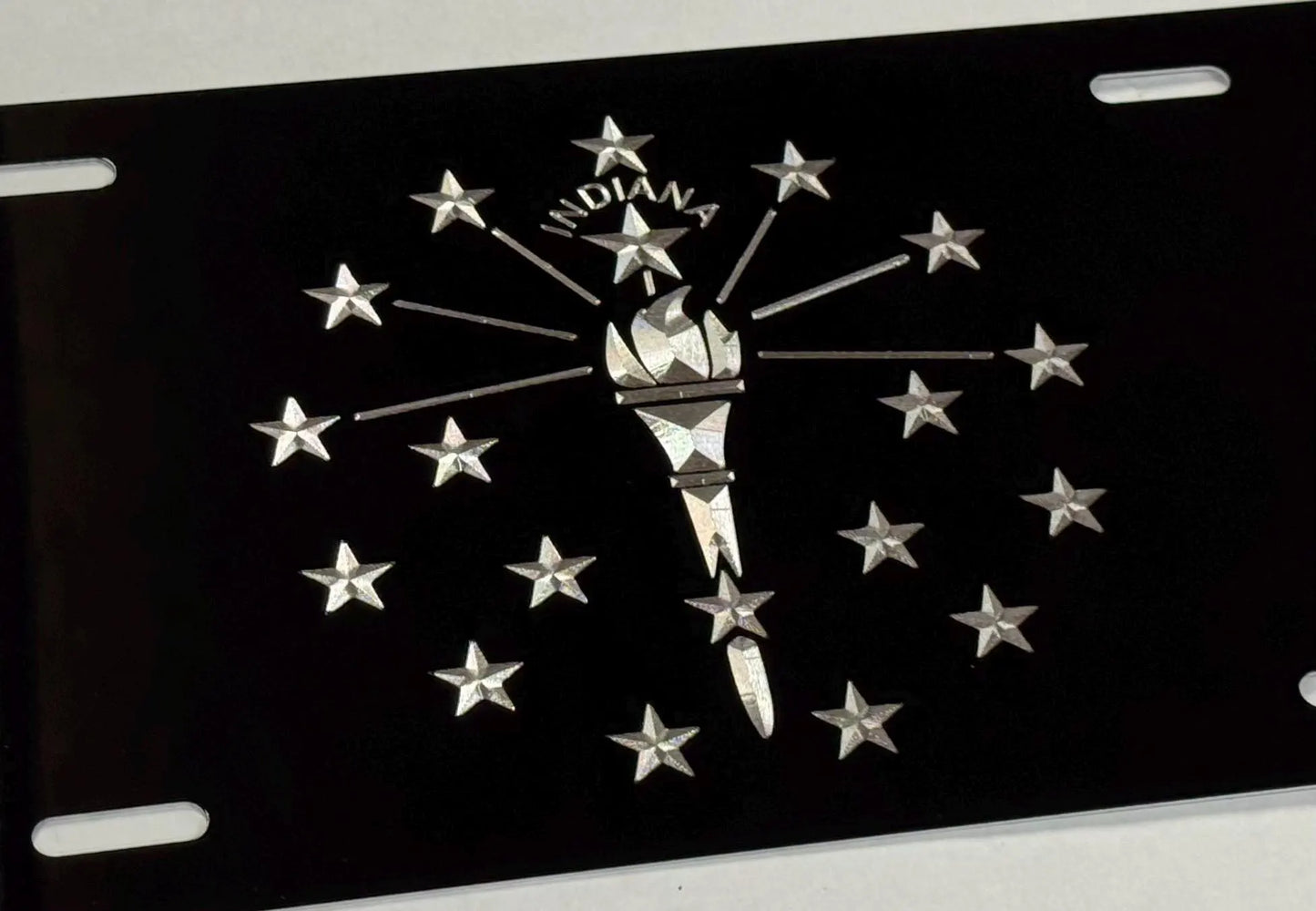 Indiana State Flag Car Tag