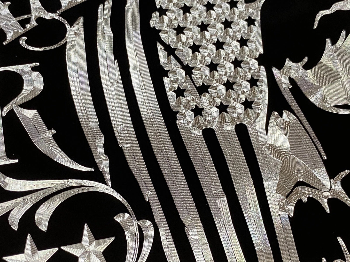 US Flag LIVE FREE OR DIE Skull Patriotic Car Tag Diamond Etched License Plate