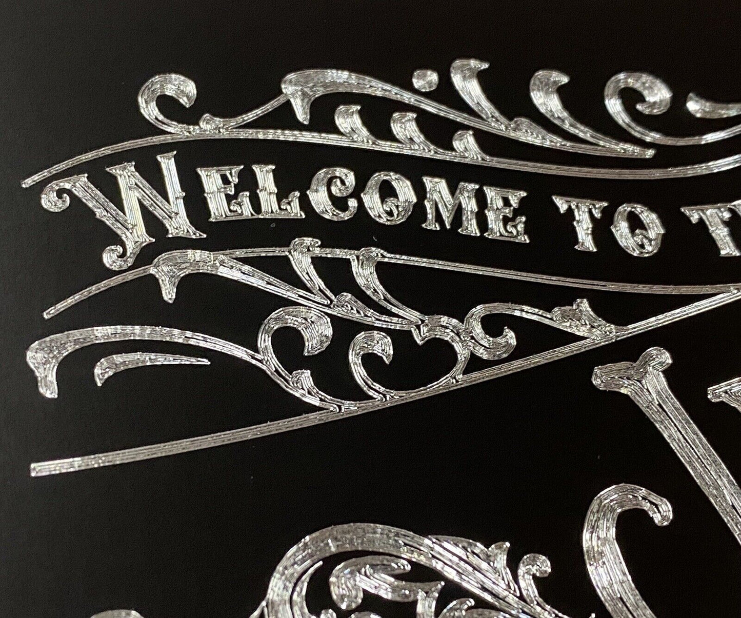 Engraved Personalized Custom Welcome Family Name House Home Metal 6x12 Sign