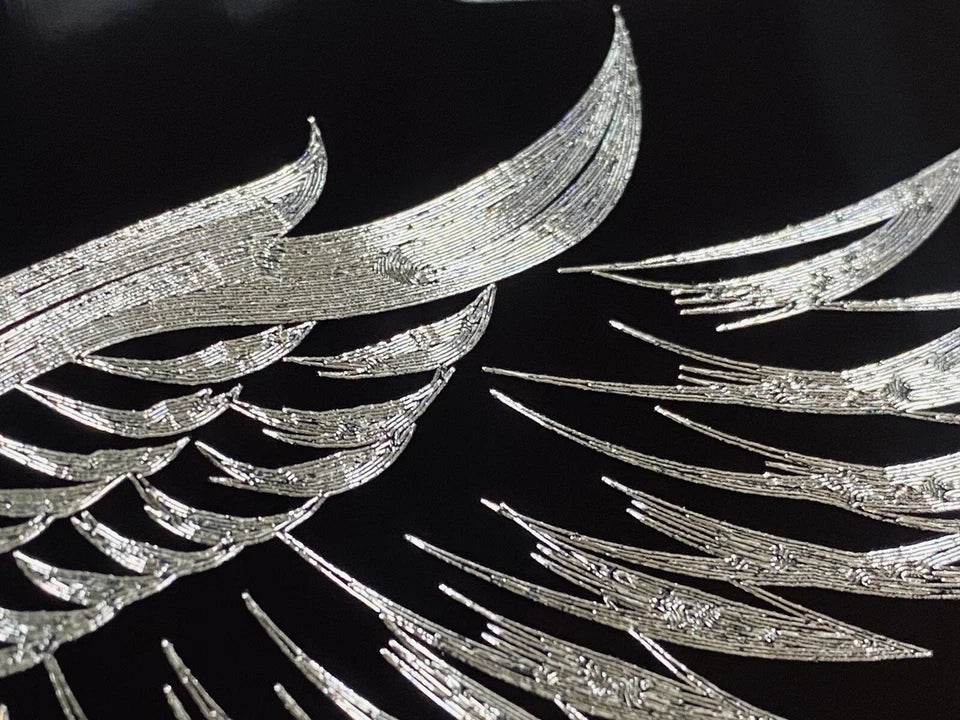 Engraved US American 3D Fierce Eagle Diamond Etched Car Tag