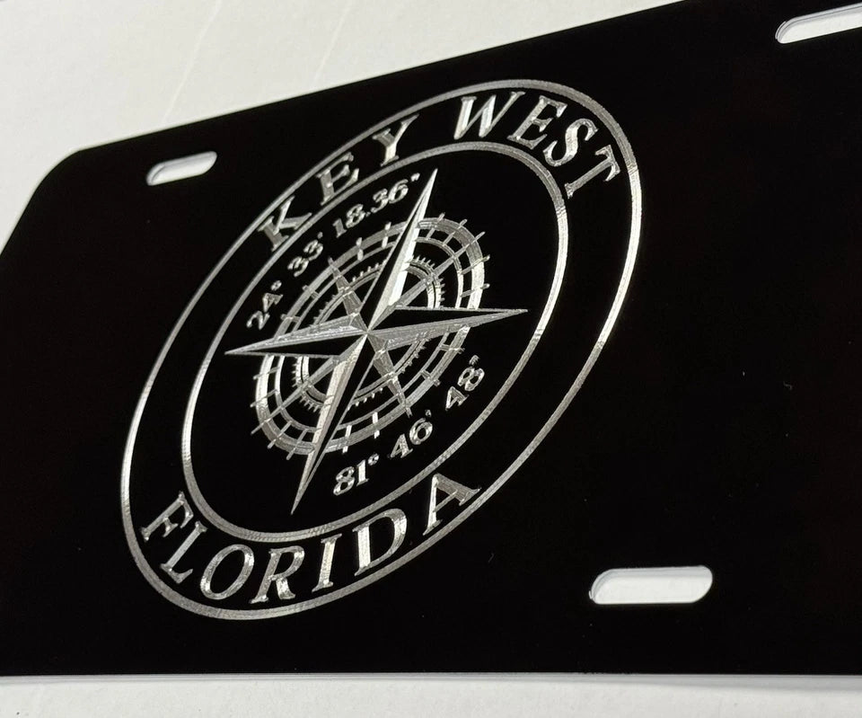 Key West Compass Car Tag