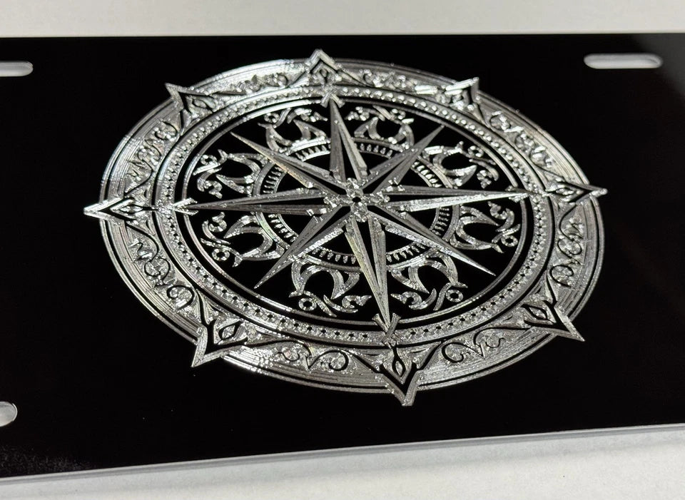 Celtic Viking Runes Compass Car Tag