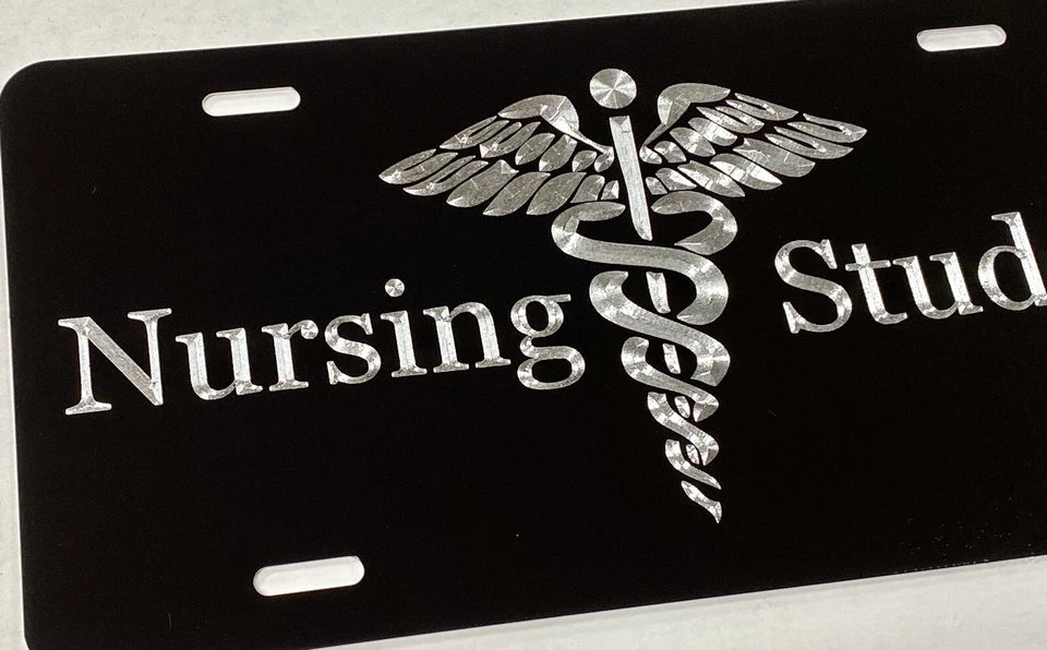 Nursing Student Engraved Car Tag