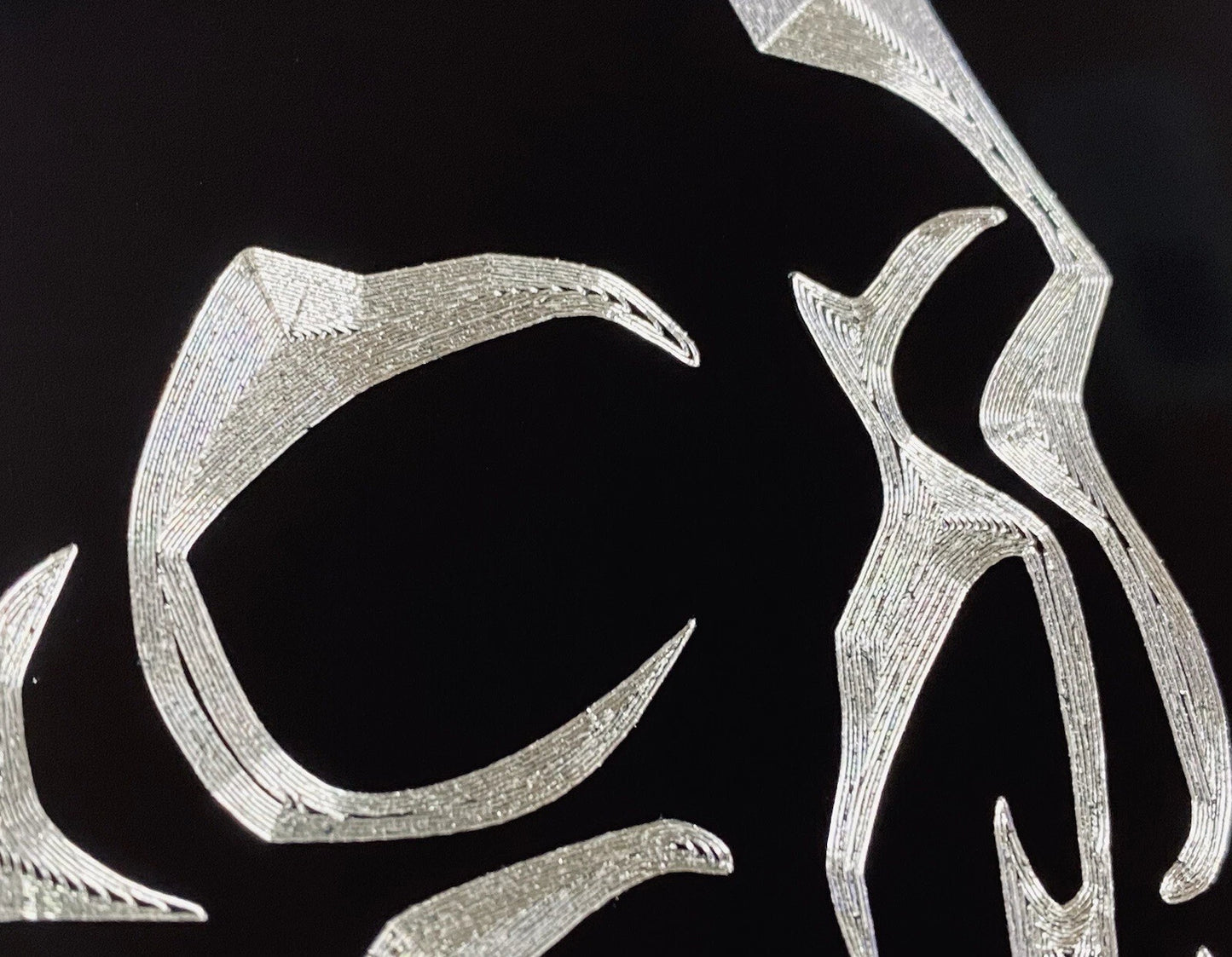Real Engraved Aluminum Skull Car Tag