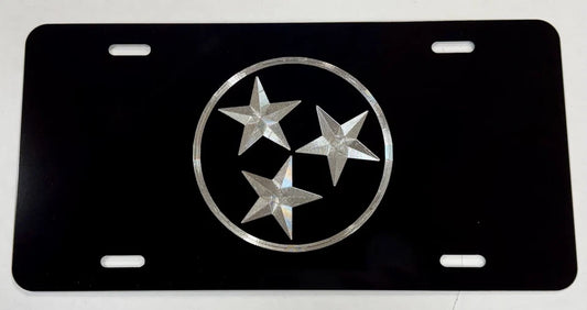 Engraved Tennessee TN State Flag Car Tag
