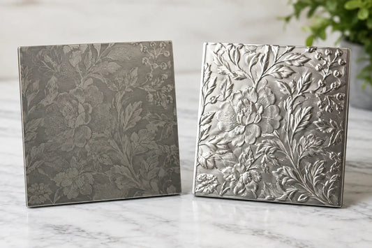 Etched Plates Versus Embossed Plates Compared