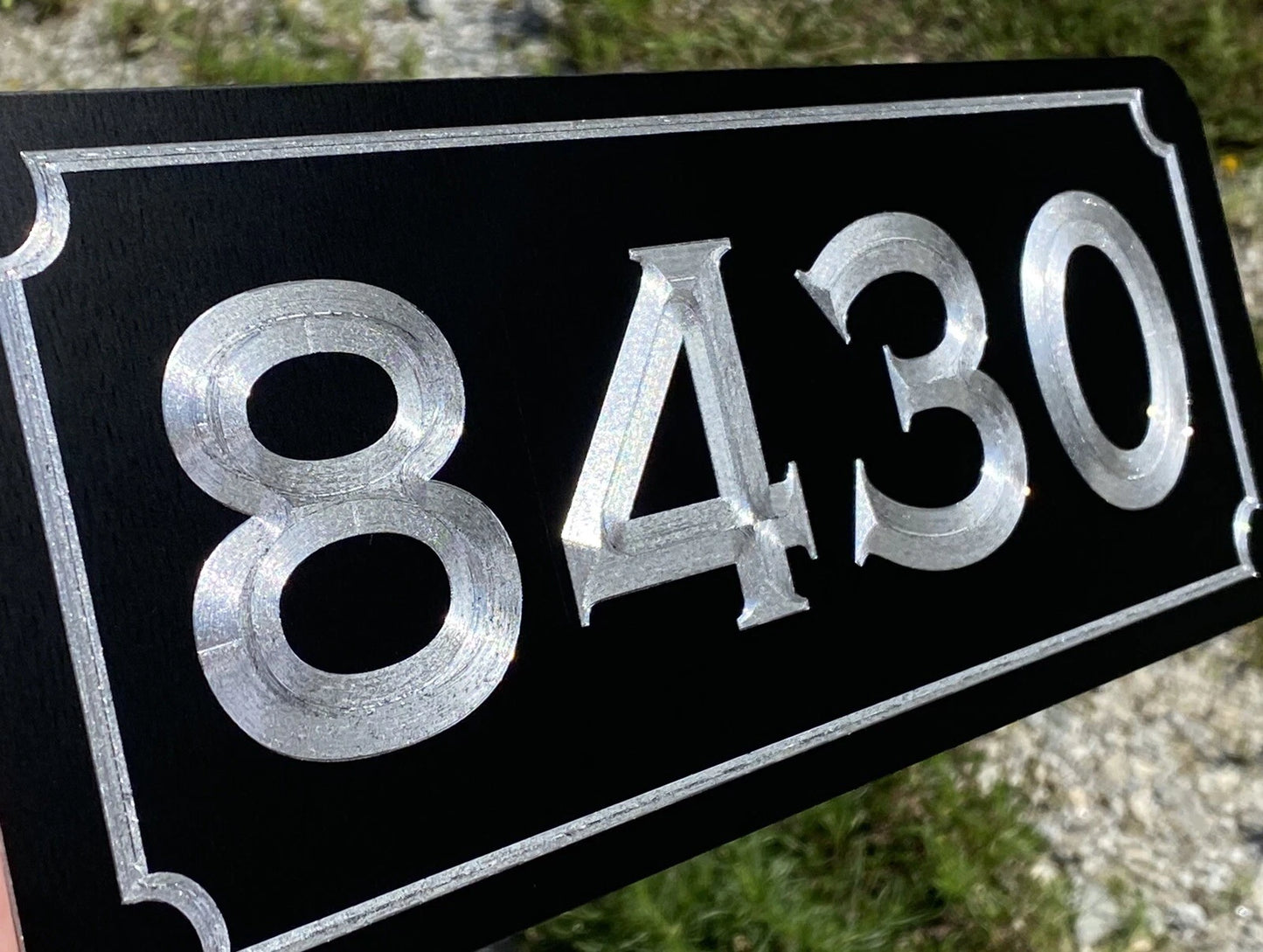 14 x 5" Engraved Personalized Custom House Home Number Street Address Metal Sign