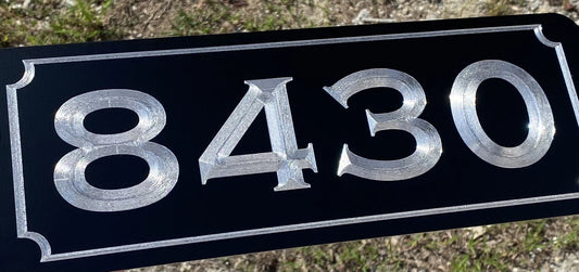 14 x 5" Engraved Personalized Custom House Home Number Street Address Metal Sign