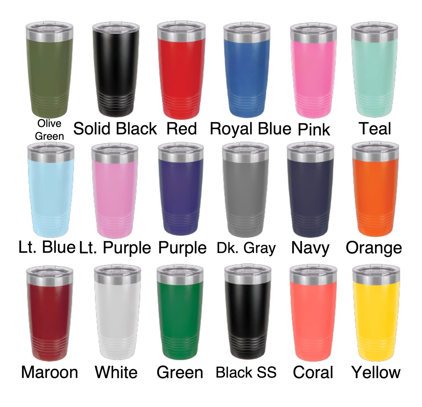 20 oz Tumbler 4 Pack Customized