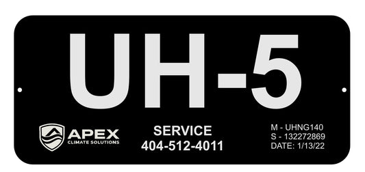 9"x4" HVAC ID Plate