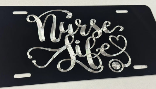 Engraved Nurse Life Stethoscope Car Tat