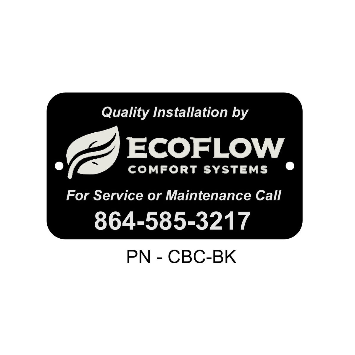 3.5"x2"  Contractor Name Plate 10 Pack