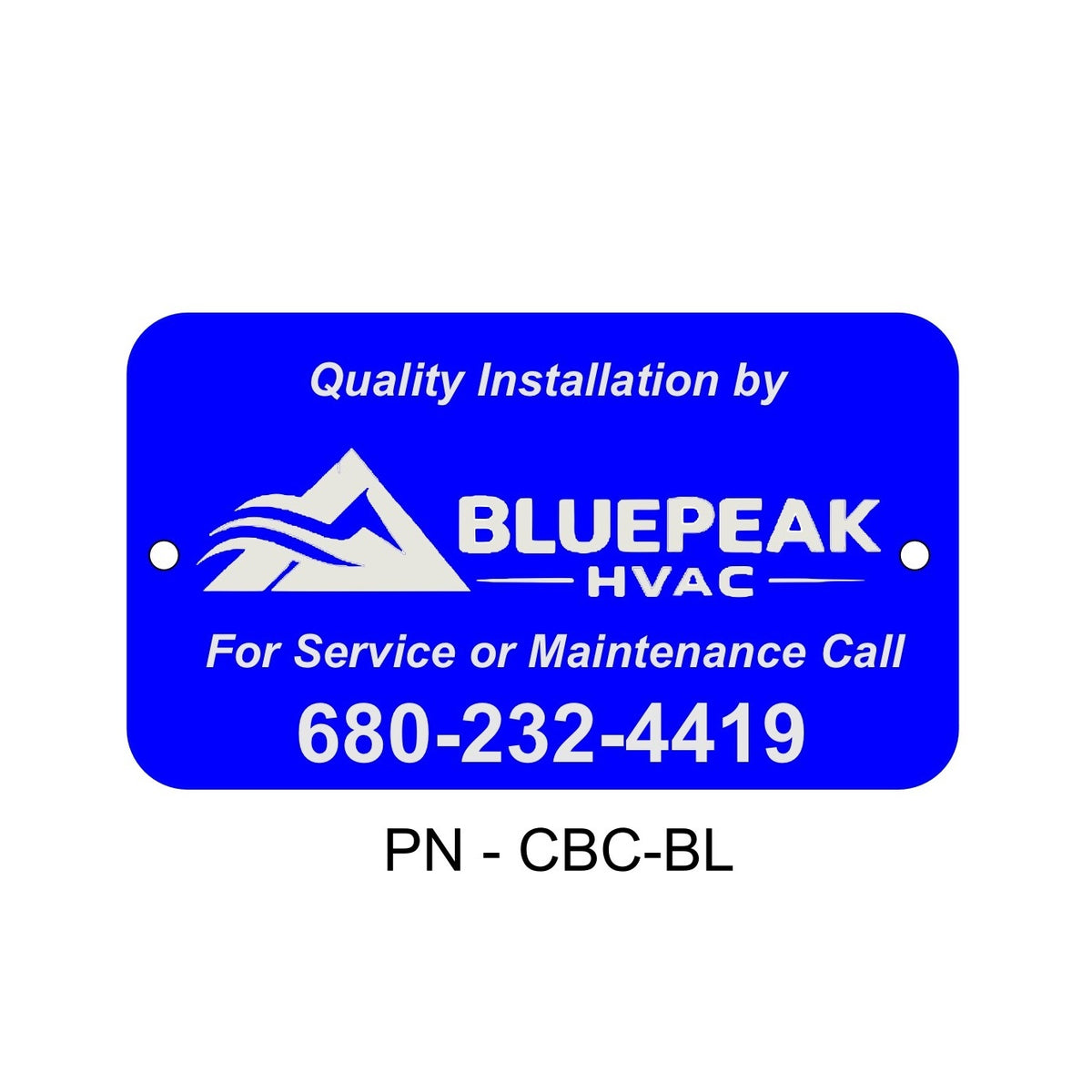 3.5"x2"  Contractor Name Plate 10 Pack