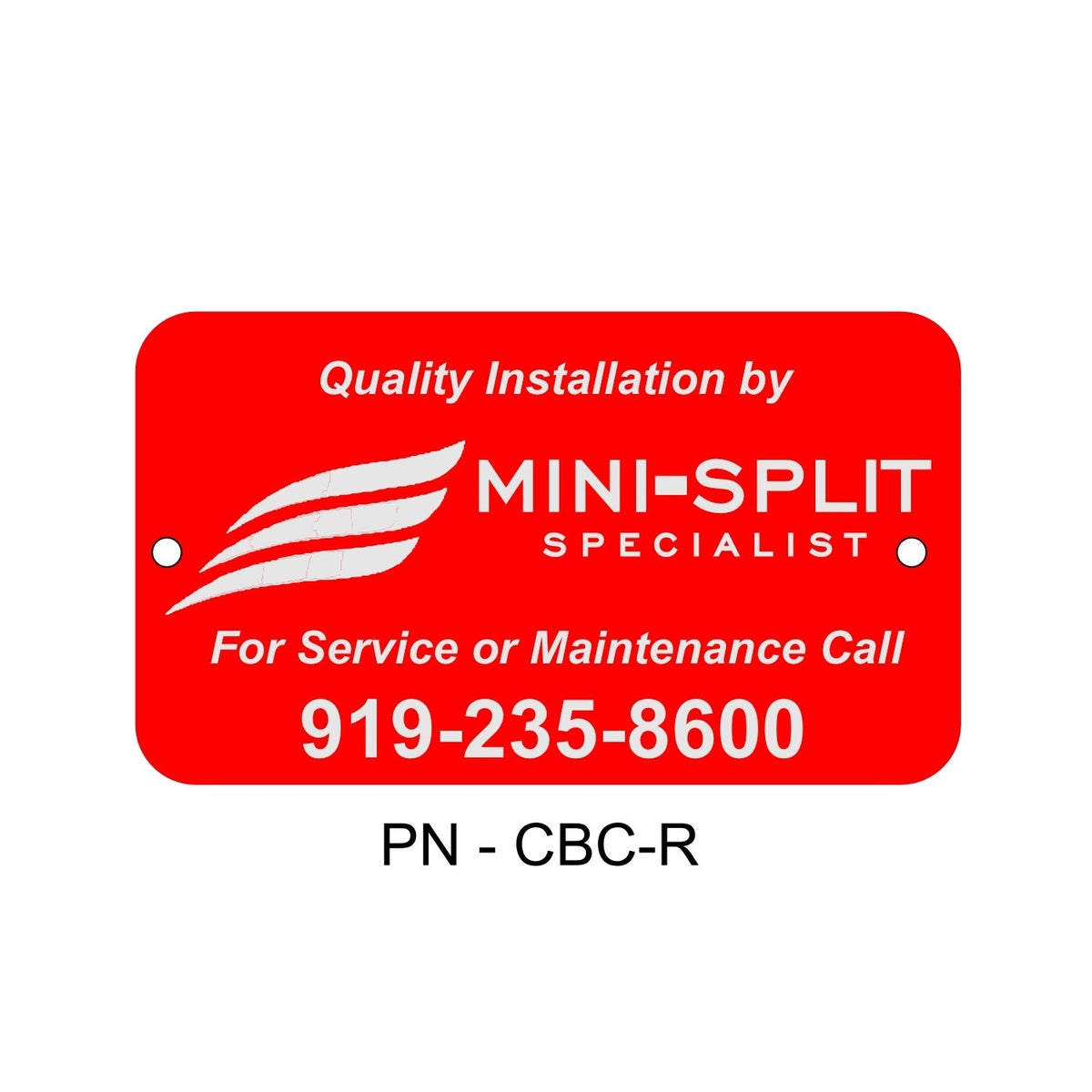 3.5"x2"  Contractor Name Plate 10 Pack