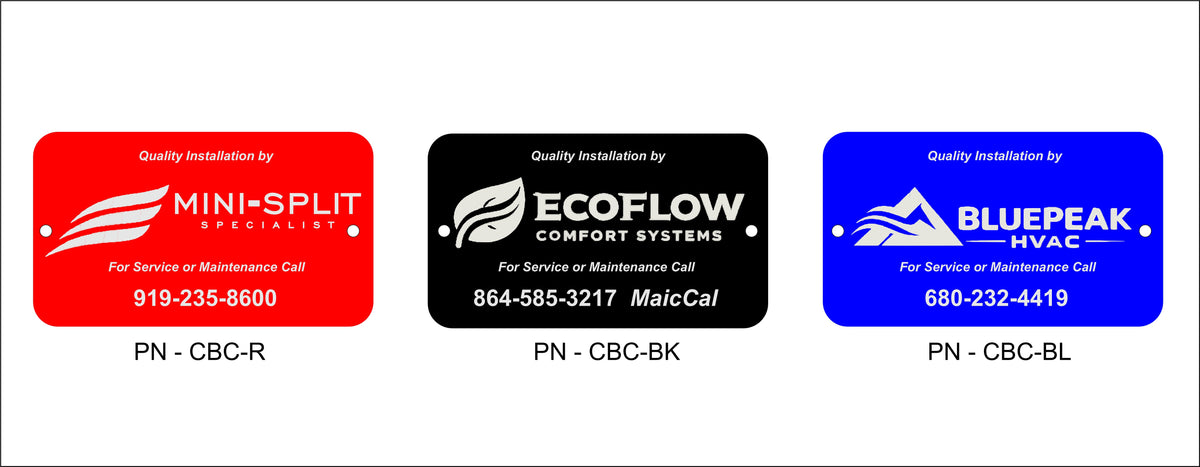 3.5"x2"  Contractor Name Plate 10 Pack