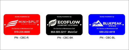 3.5"x2"  Contractor Name Plate 10 Pack