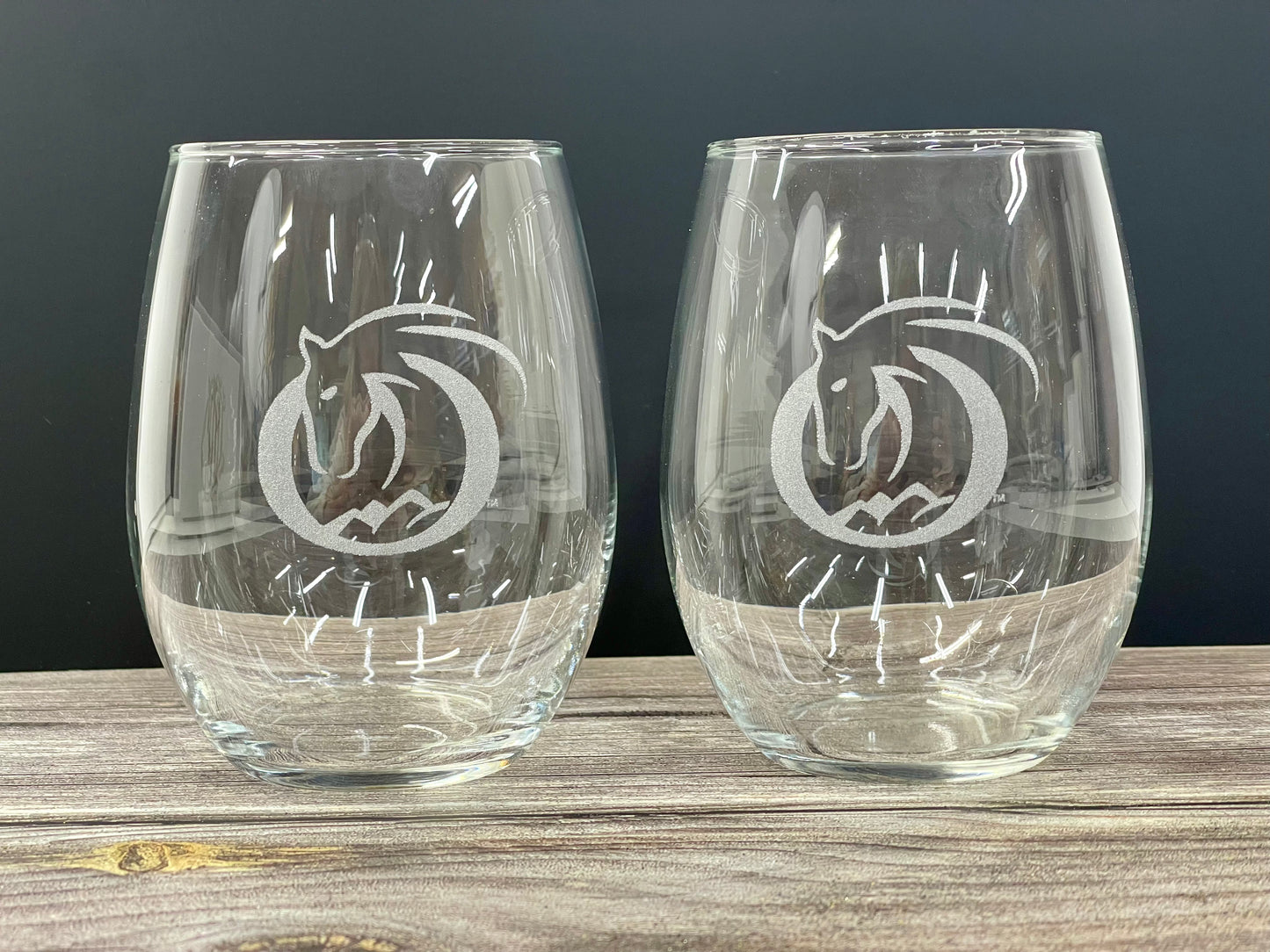 DE Wine Tumbler 21oz Cabernet Glasses- custom laser etching