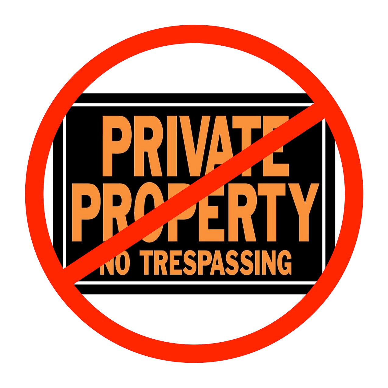 Silver Engraved Private Property No Trespassing Black Sturdy Metal 12x6 Sign