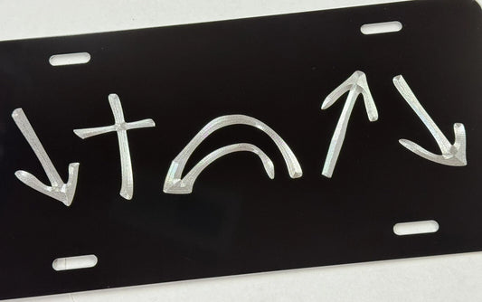 He Came He Died He Rose Christian Car Tag Diamond Etched Engraved License Plate
