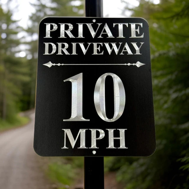 Private Drive Speed Limit Sign