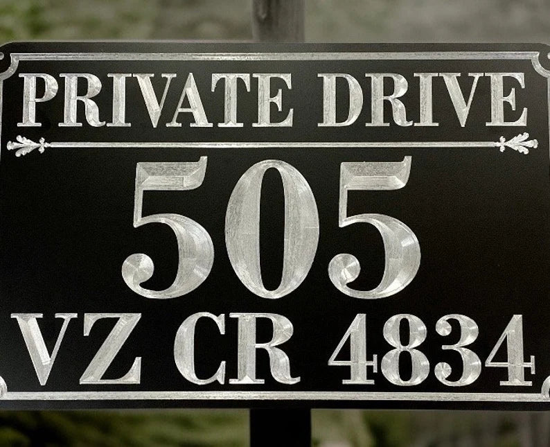 Private Drive Address Sign