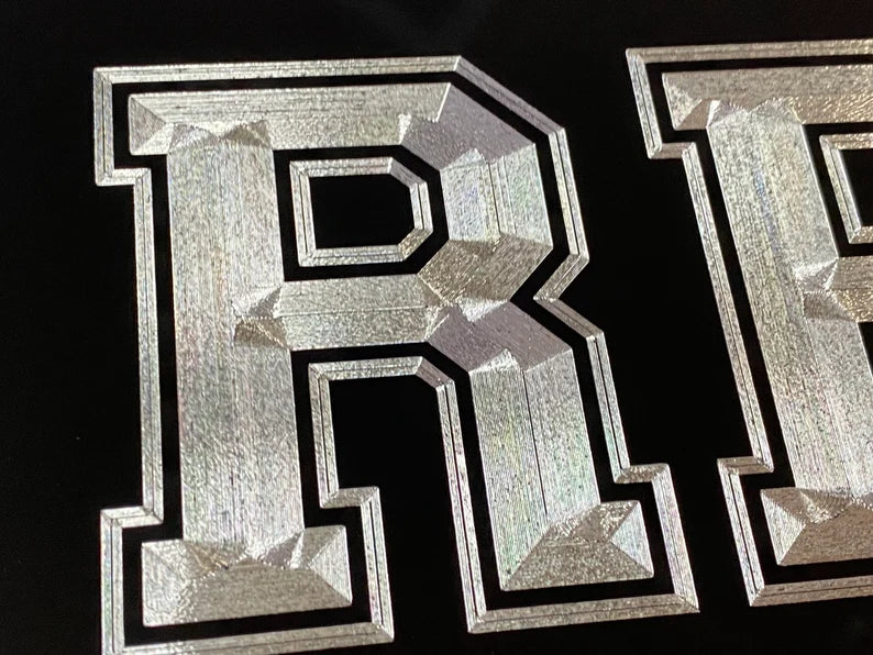 Custom Name or Text #8 Diamond Etched on Aluminum License Plate, Car Tag