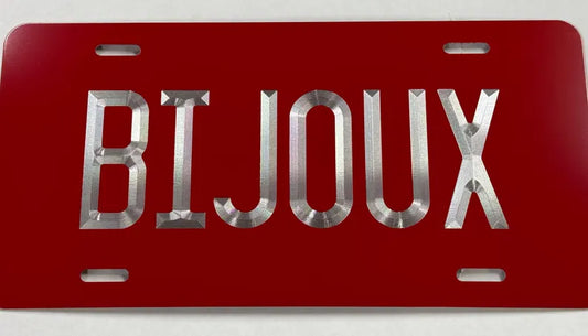 Custom Name or Text #1 Diamond Etched on Aluminum License Plate, Car Tag