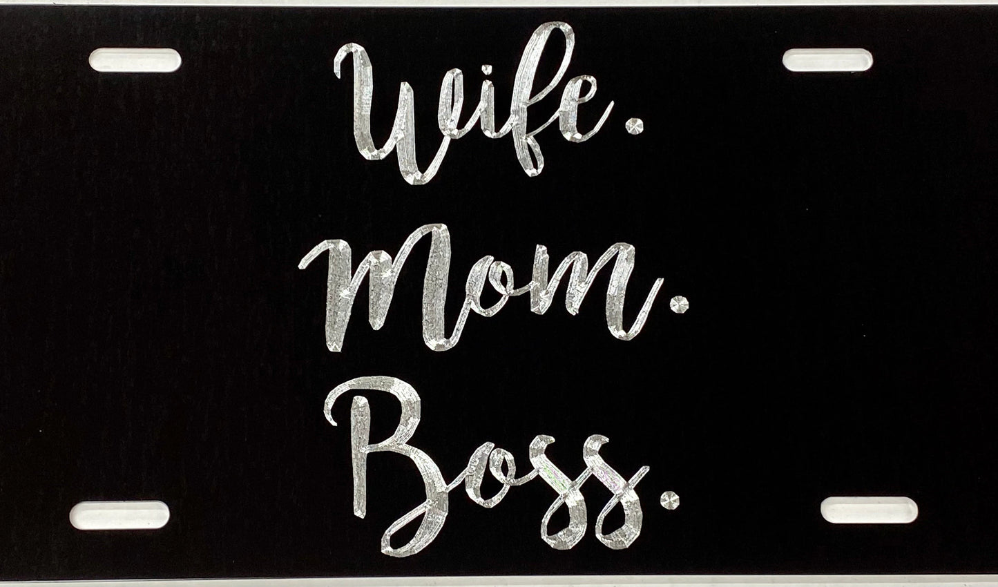 Wife Mom Boss Gift Car Tag