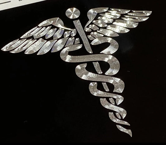 Medical Caduceus Car Tag