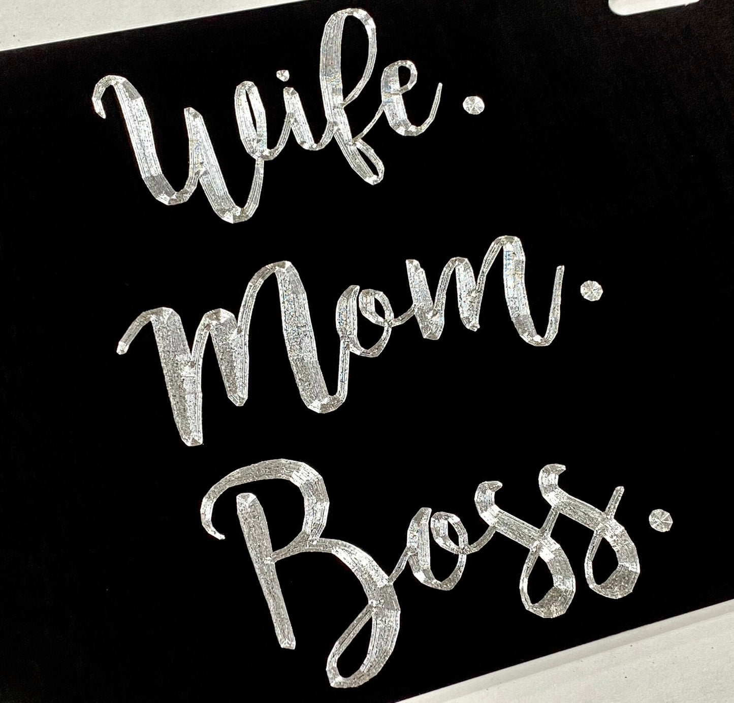 Wife Mom Boss Gift Car Tag