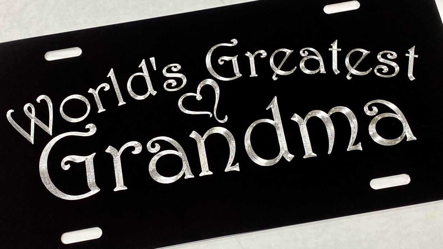 World's Greatest Grandma Car Tag