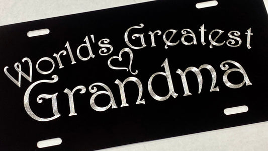 World's Greatest Grandma Car Tag