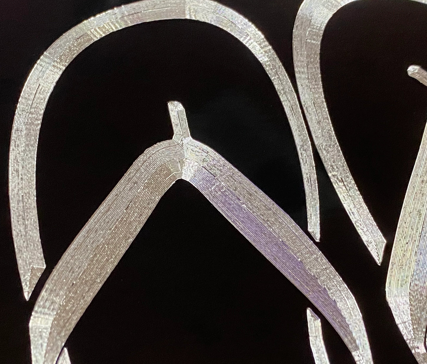 Silver Engraved Flip Flops Car Tag