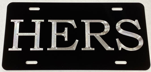 Engraved HERS Car Tag
