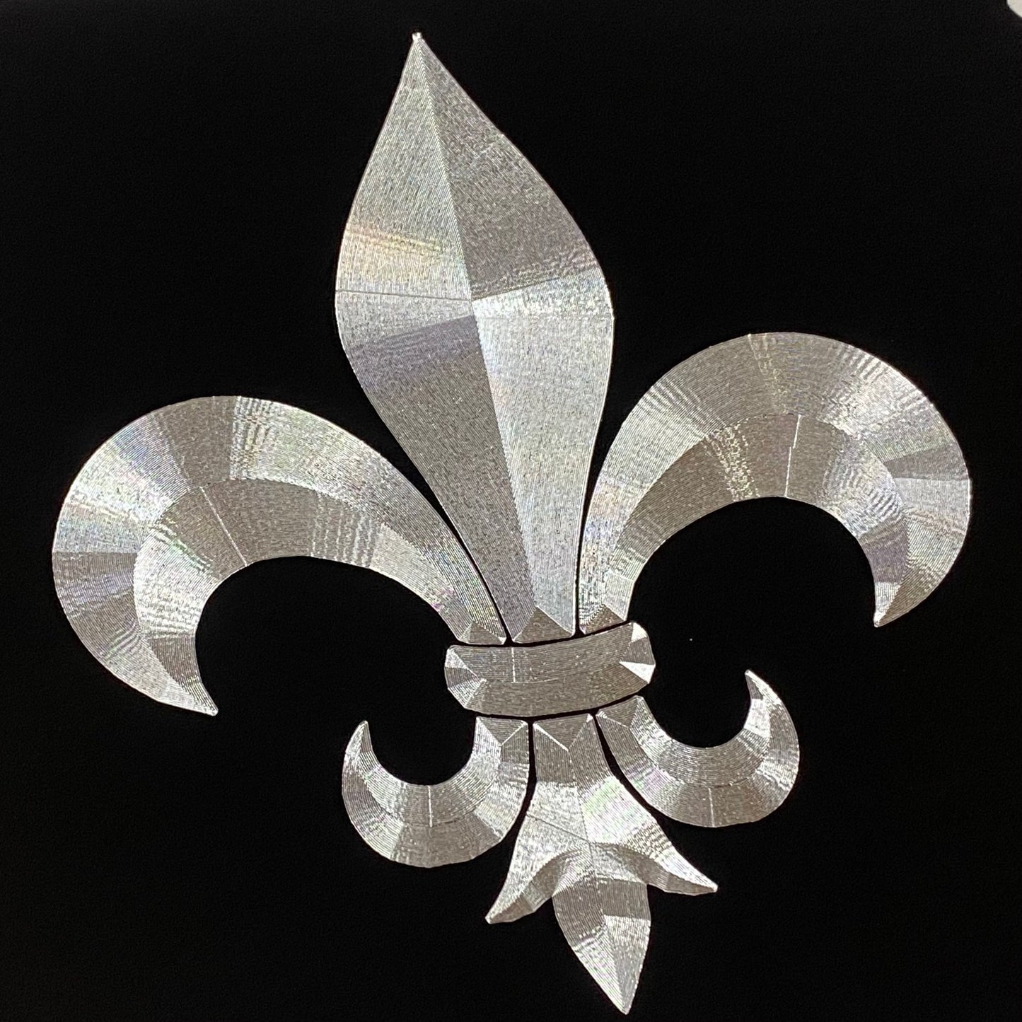 Engraved Fleur De Lis Symbol Car Tag