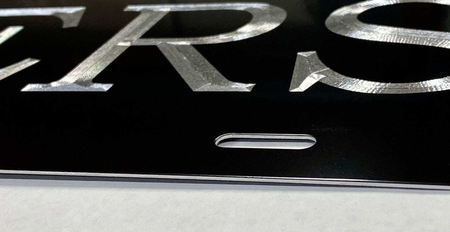 Engraved HERS Car Tag