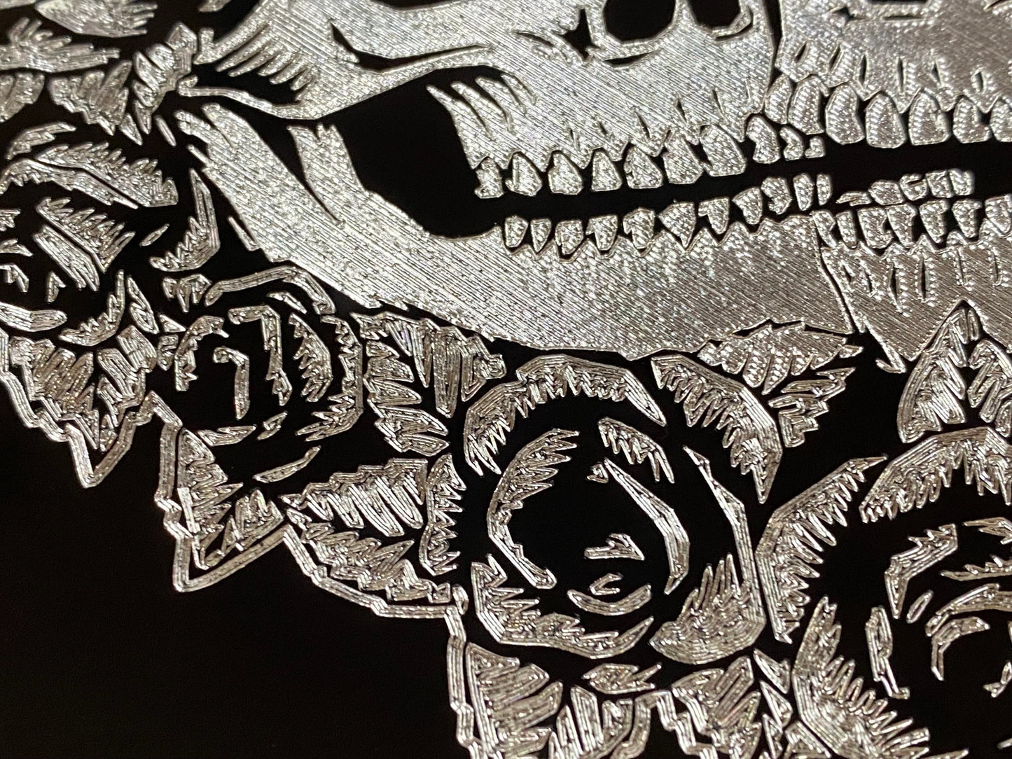 Engraved Skeleton Skull Lovers Car Tag