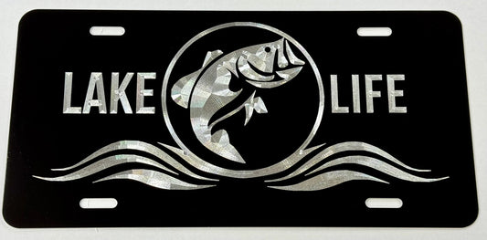 Lake Life logo Car Tag
