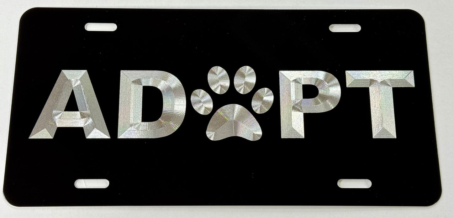 Pet Puppy Adoption ADOPT Car Tag