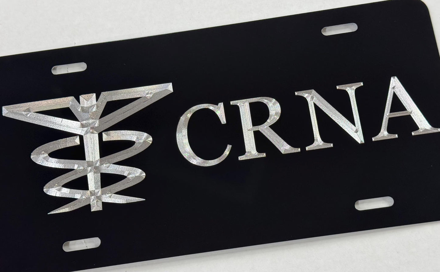 Engraved CRNA Nurse Assistant Car Tag