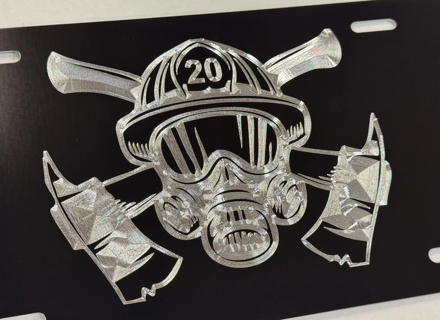 Engraved Firefighter Car Tag