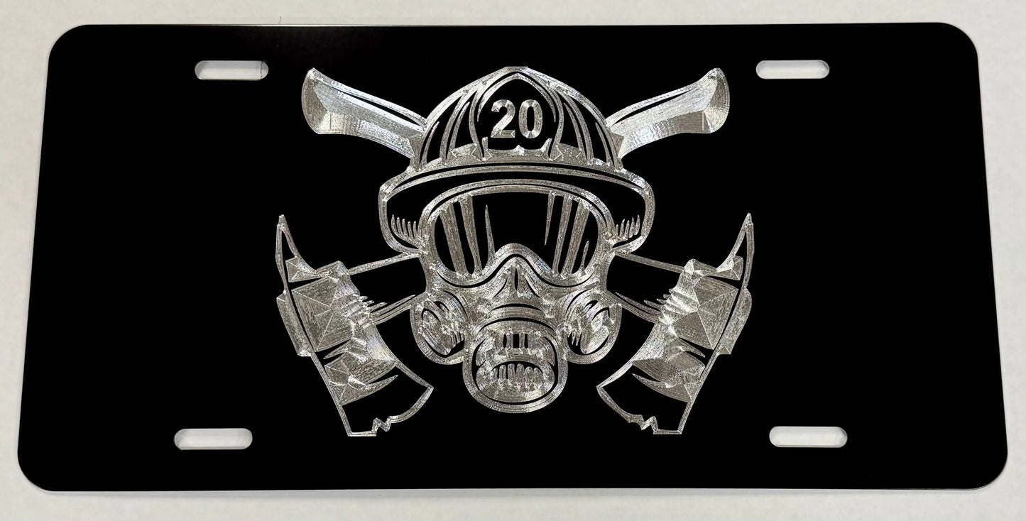 Engraved Firefighter Car Tag