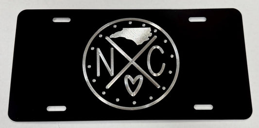 NC North Carolina Heart Car Tag