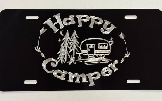 Happy Camper Car Tag