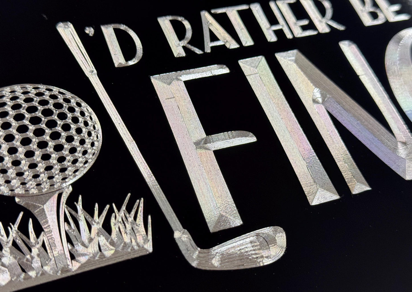 I’d Rather Be Golfing Car Tag